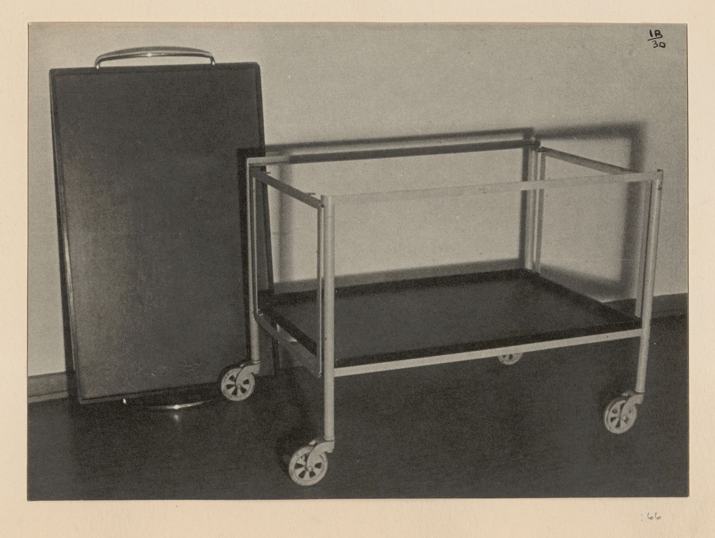 View of a partially assembled tea wagon, Budge Foundation Old People's Home, Frankfurt am Main, Germany