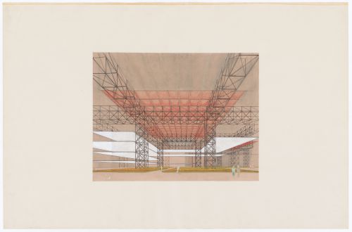 Perspective drawing for La primera ciudad en La Antártida, Argentina