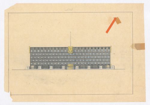 Façade elevation, United States Chancellery Building, London, England