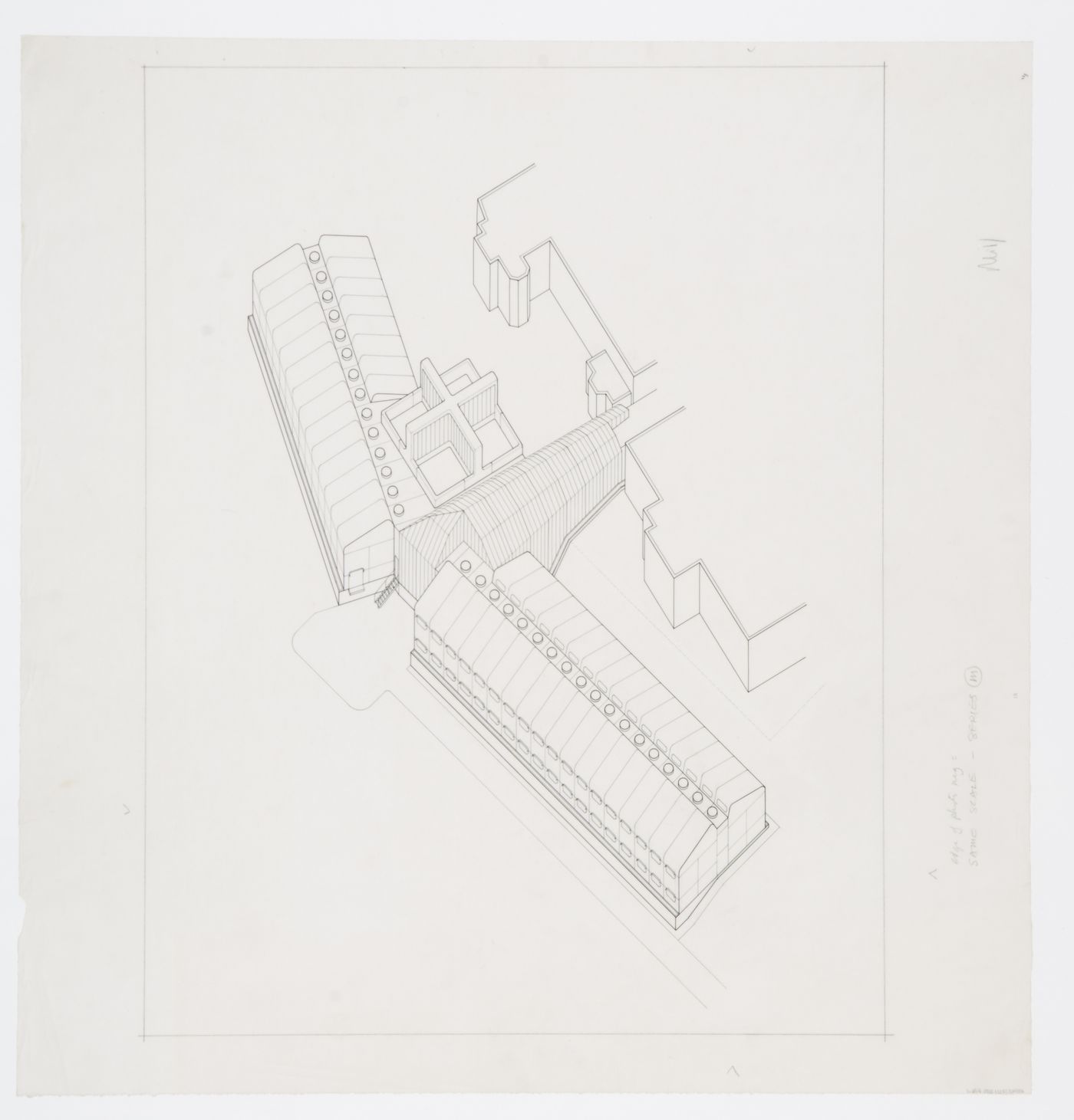 Olivetti Training Centre, Haslemere, England: axonometric