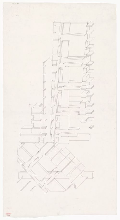 Cavalier oblique drawing for Fuller Toms Loft, New York, USA