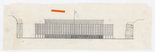Façade elevation, United States Chancellery Building, London, England
