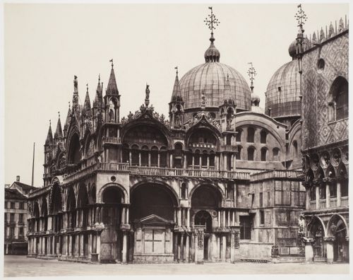 Partial view of the Basilica di San Marco showing the statue of the Tetrarchs, Venice