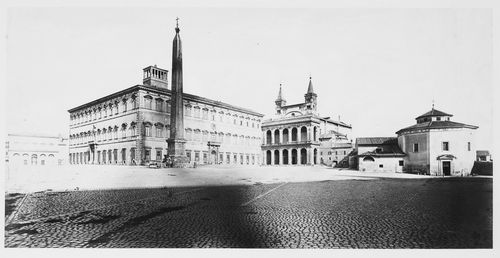 View of the Obelisk and the Palazzo Lateranense, Piazza di San Giovanni in Laterano, Rome, Italy