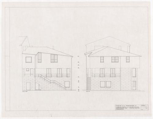 West and south elevations for Edifício Figueiredo, Viseu, Portugal