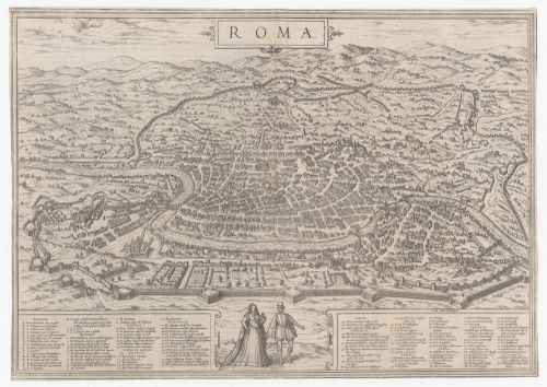 A map of modern Rome, Italy