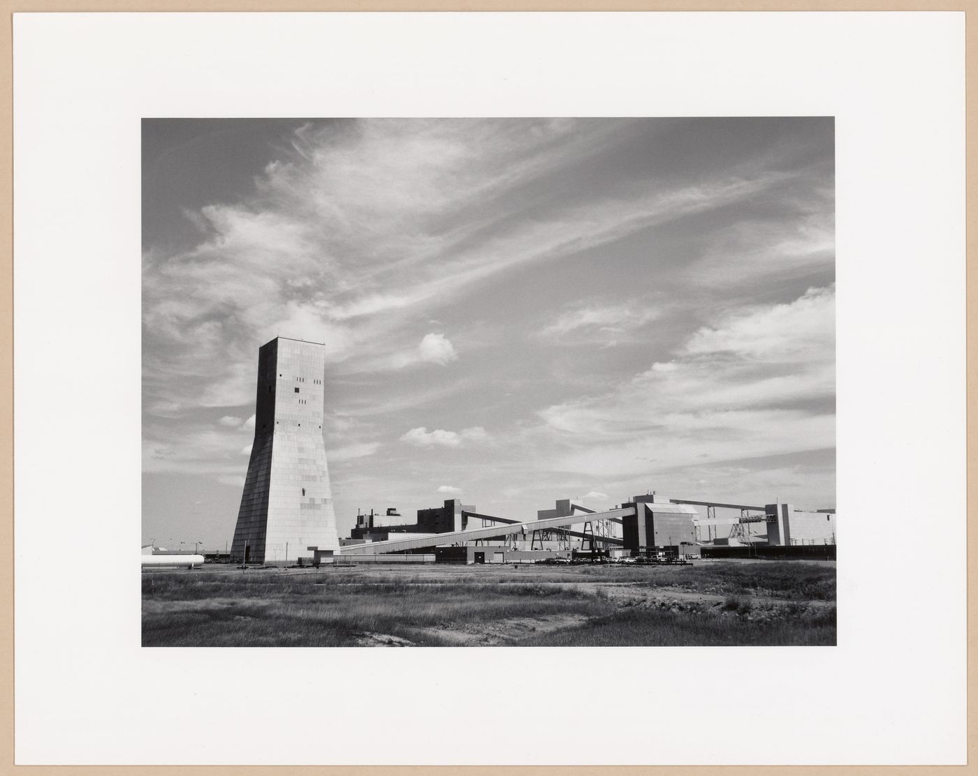 Lanigan headframe, Potash Corporation of Saskatchewan Mining Ltd., Guernsey, Saskatchewan, from the series The Forms of Canadian Industrial Architecture