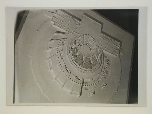 Photograph of a model for the interior of a Red Army Theater, Moscow