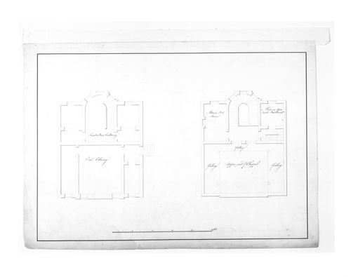 Plan of the cellar and upper chapel for the City of London's Lying-In Hospital, City Road