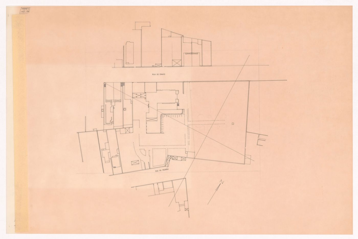 Site plan for Habitação na Rua do Castro, Pedro Gomes, Foz, Porto, Portugal