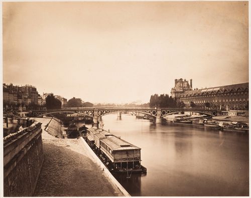 General view to the west from the Pont des Arts across the Seine, Paris, France