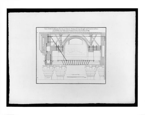 Church of St. Genevieve - 'Coupe et details de construction..