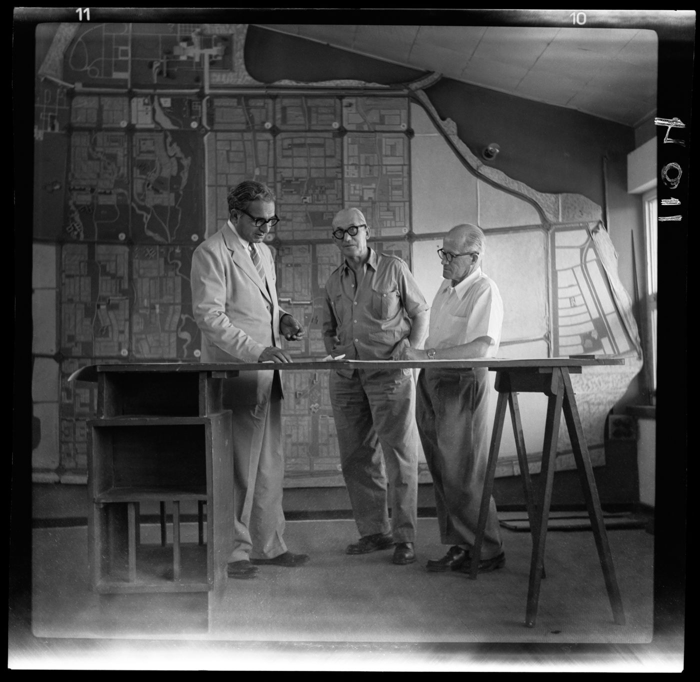 P.L. Varma, Le Corbusier and Pierre Jeanneret