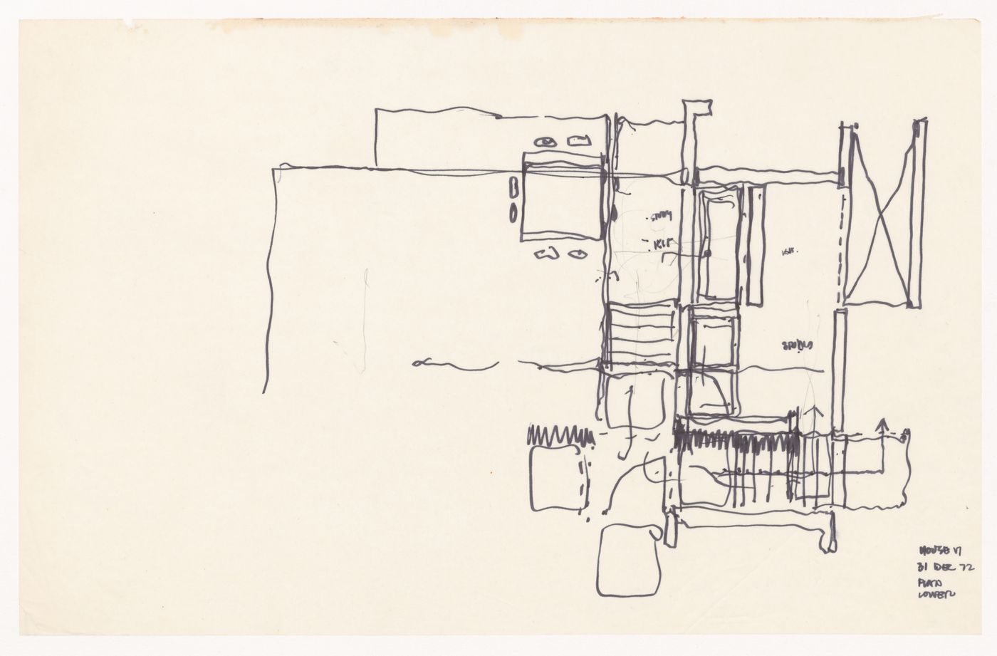 Sketch plan for House VI, Cornwall, Connecticut