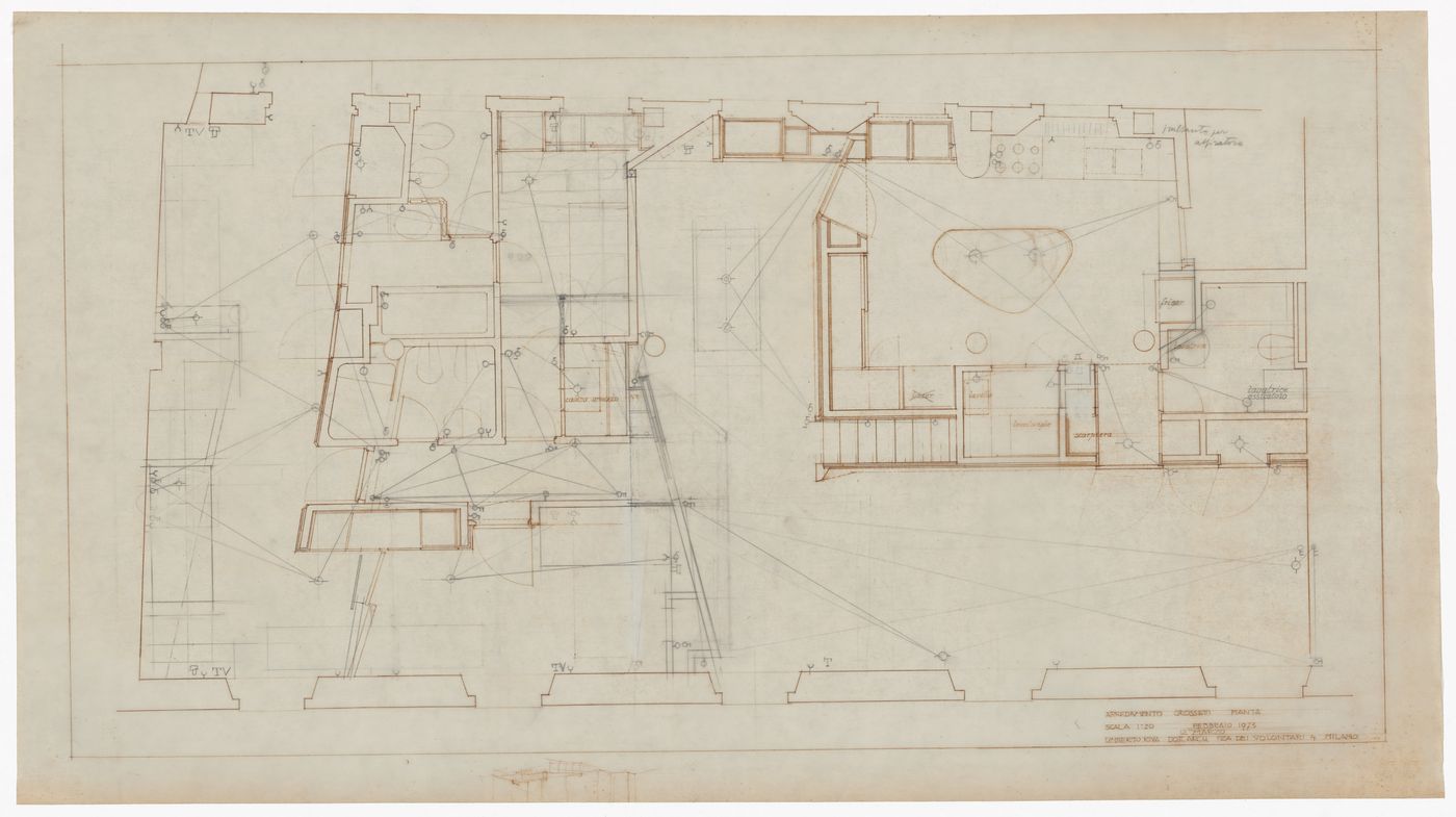 Floor plan for Appartamento Grossetti, Milan, Italy