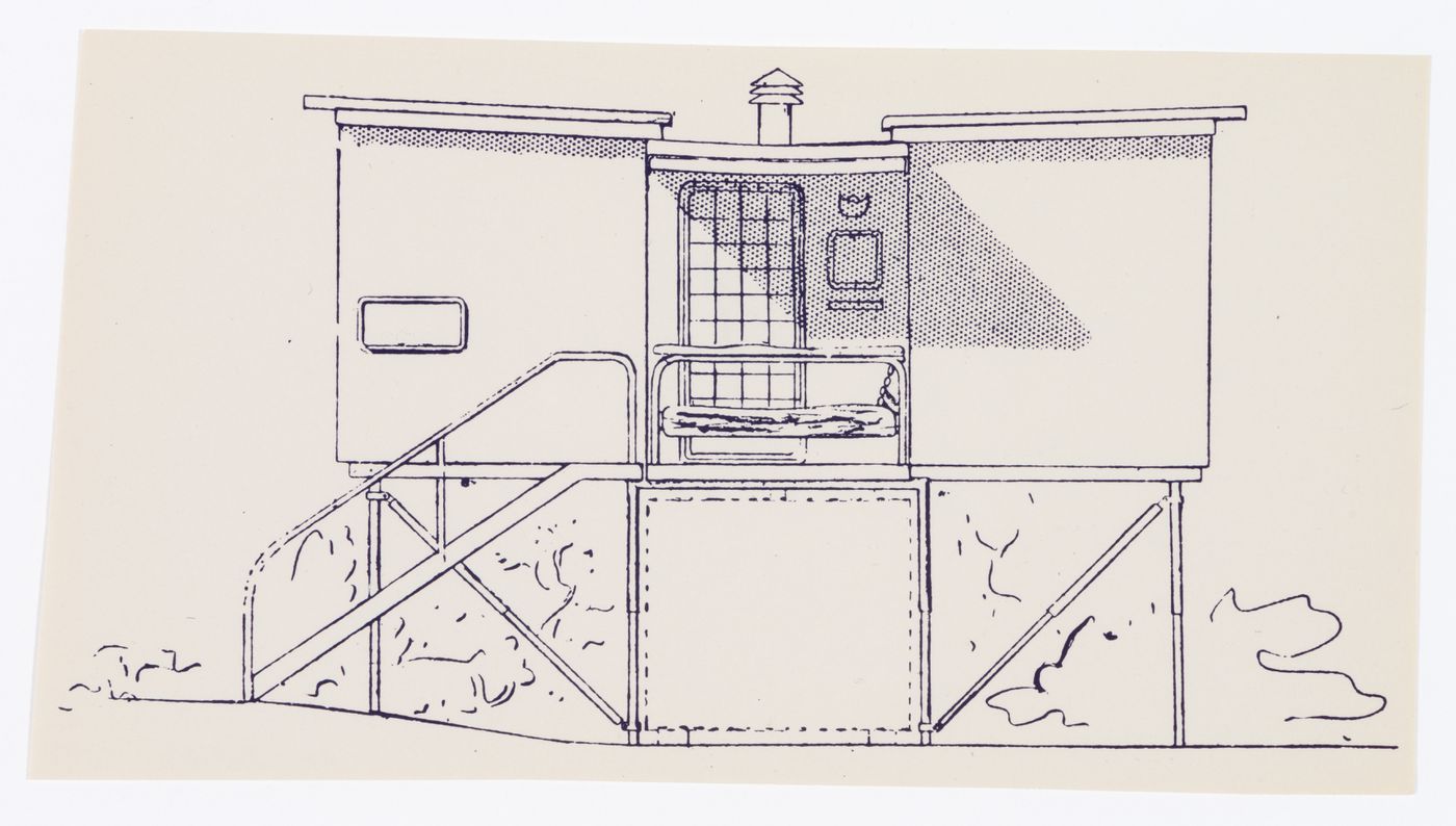 Elevation for a Prefabricated house in Europe