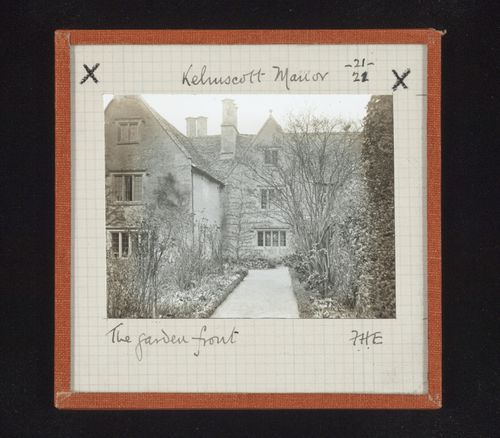 View of Kelmscott Manor from front of garden, Kelmscot, Oxfordshire, England