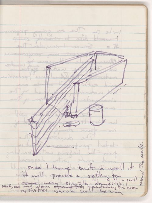 Sketch and note for Garbage Wall