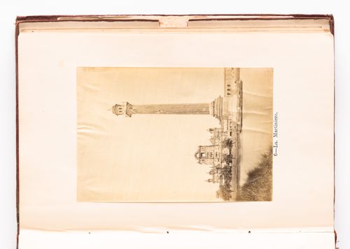 View of La Martinière College showing the column and Constantia, the main building, Lucknow, India