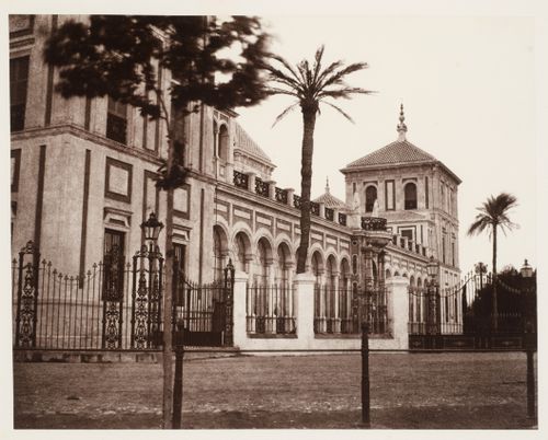 View of the Palace of San Talmo from across the street, Seville, Spain