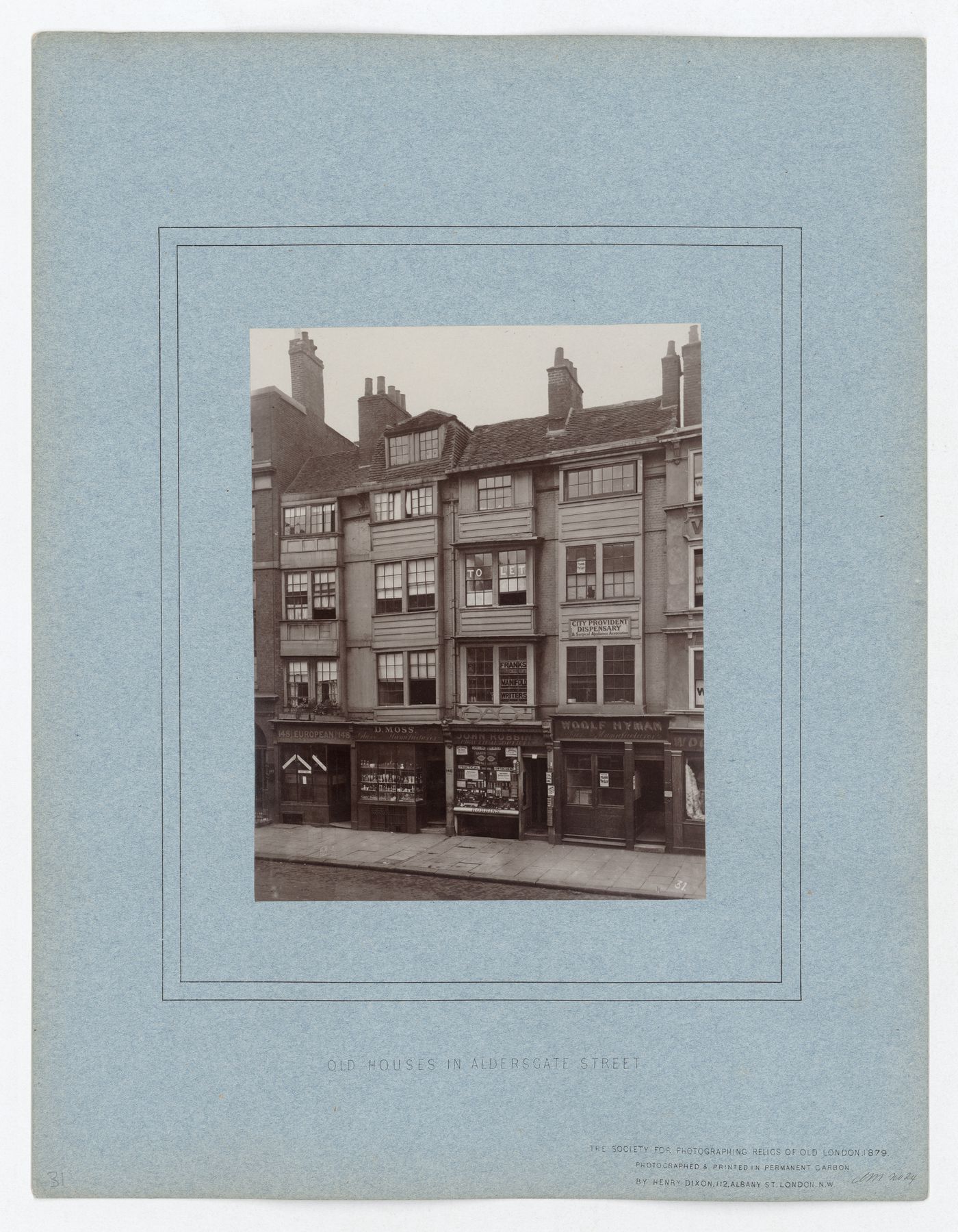 Old houses in Aldersgate Street
