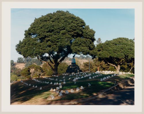 Viewing Olmsted: Detail with elk statue, Mountain View Cemetery, Oakland, California