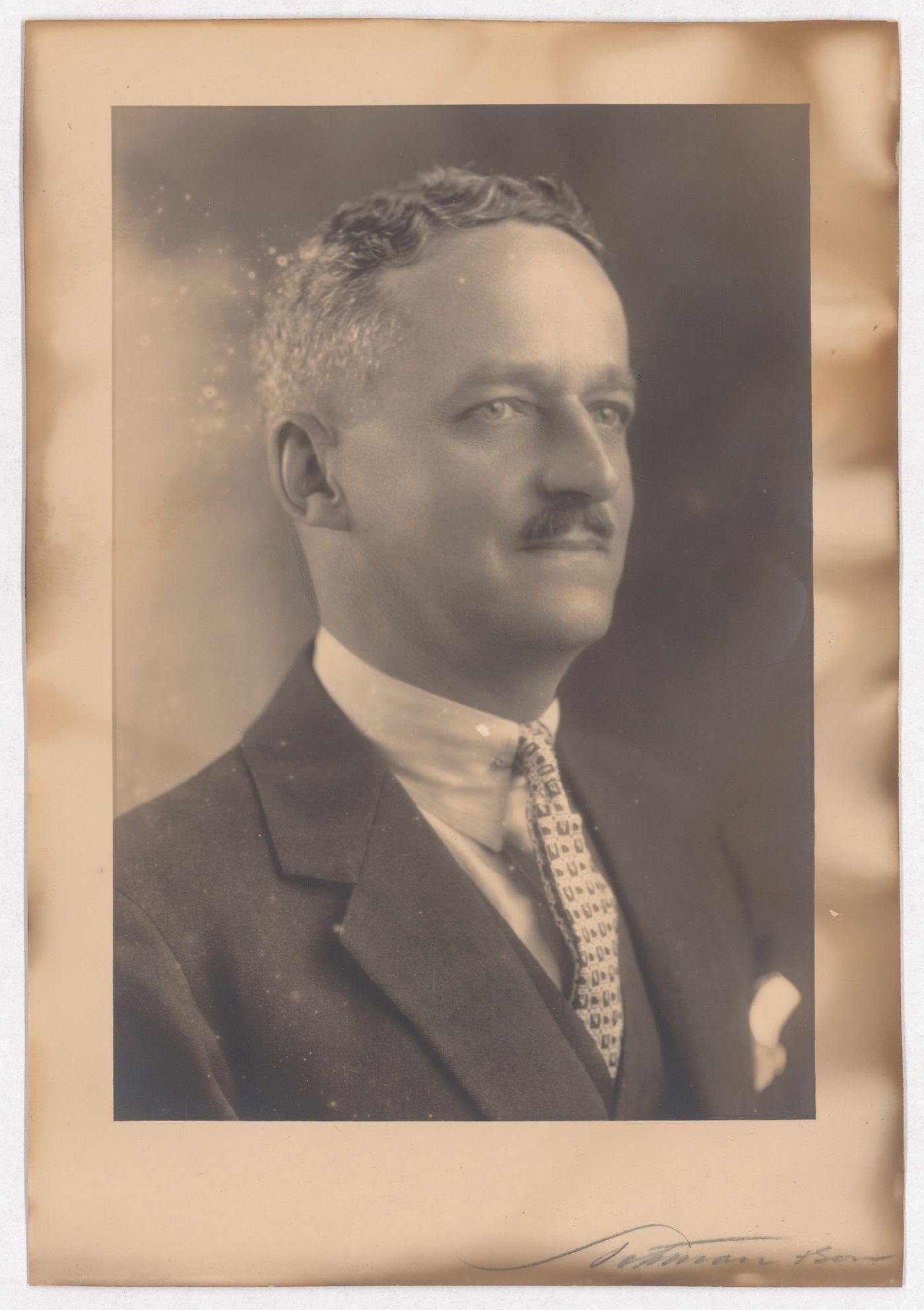 Portrait of Harold Edgar Shorey with label