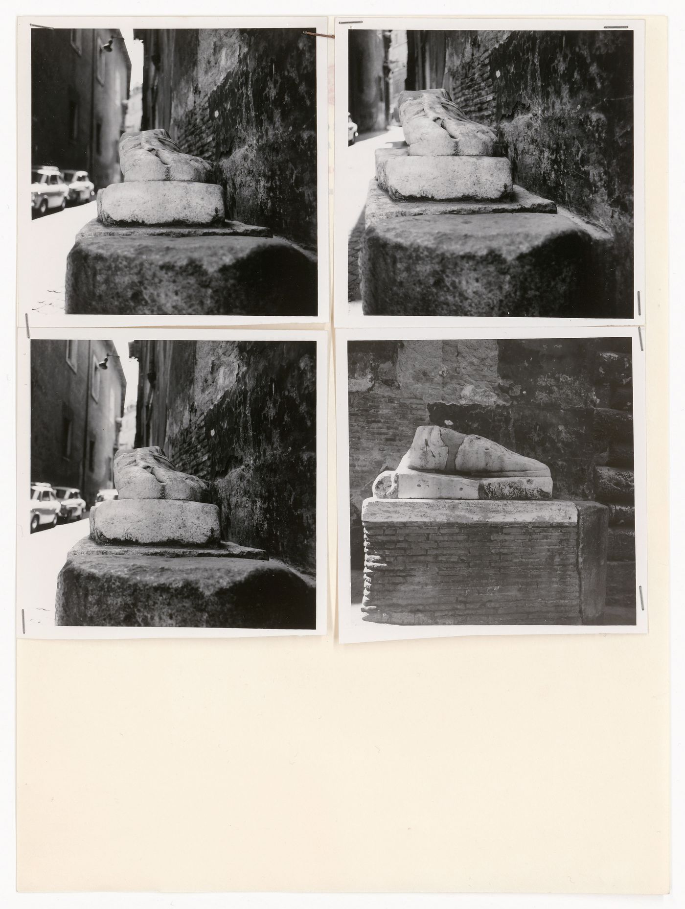 Contact sheet from photographic album, Rome