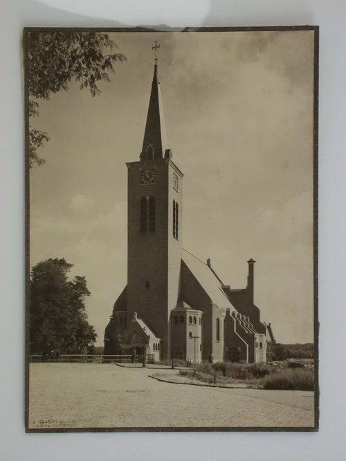 View of the principal and lateral façades of St. Paschaliskerk, Wassenaarscheweg, The Hague, Netherlands