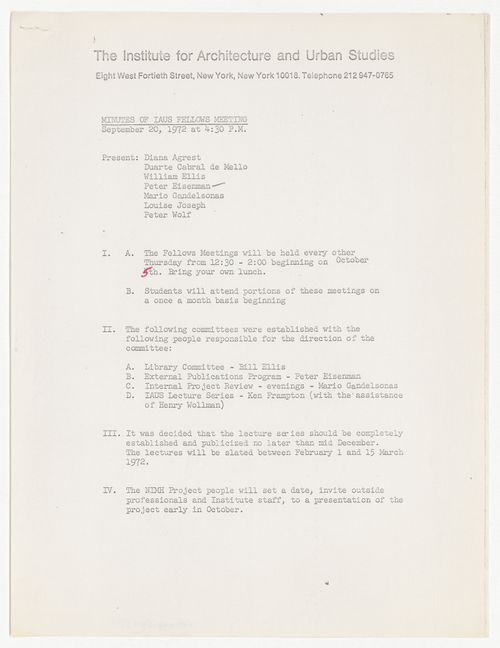 Minutes of meeting of the Fellows