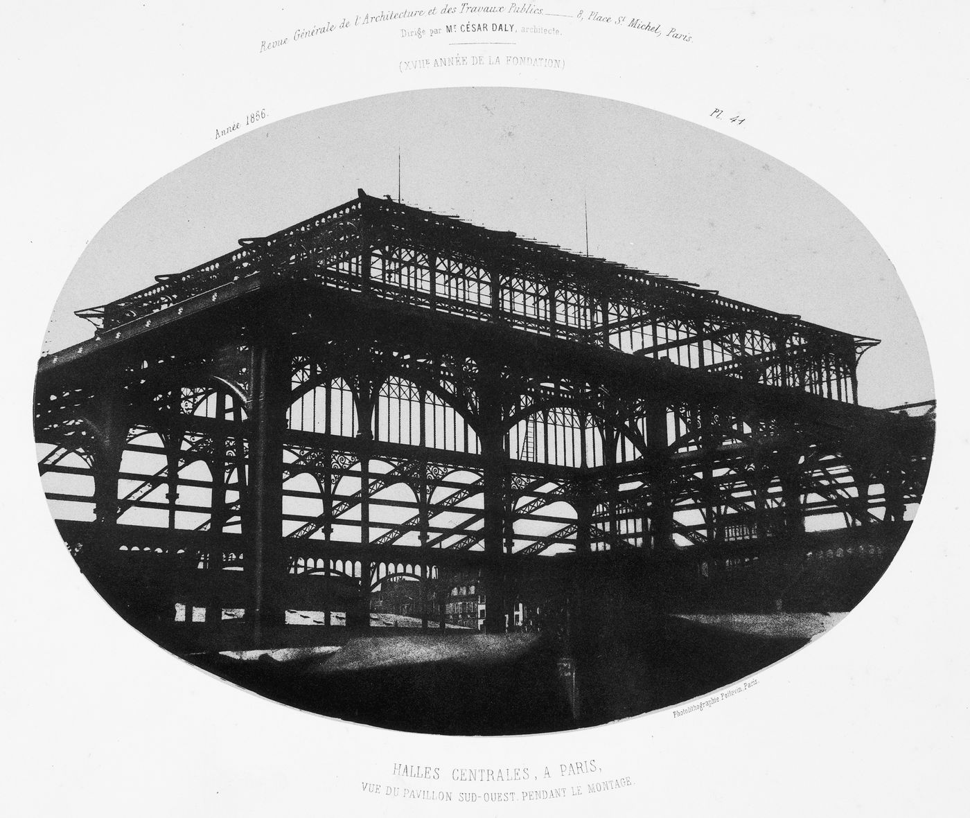 Plate from album ''Reuve Générale del Architecture et des Travaux Publics''