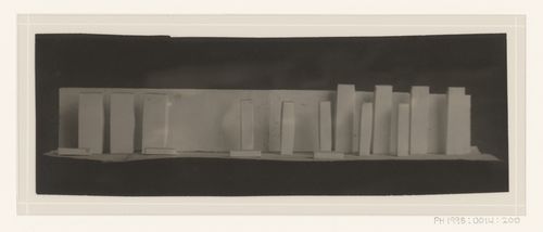 Photograph of a student model on the topic "Deep Frontal Composition" for the "Space" course at the Vkhutemas (Higher State Artistic Technical Studios), Moscow