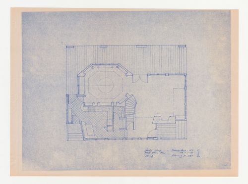 First floor plan for the Hanks-Paré Residence, Tuxedo Park, New York