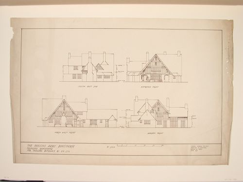 Elevations for the proposed rebuilding of the Mason's Arms, Donisthorpe