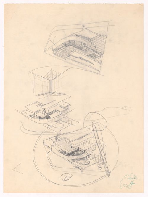 Sketch axonometric views for Casa Marques Pinto, Porto, Portugal