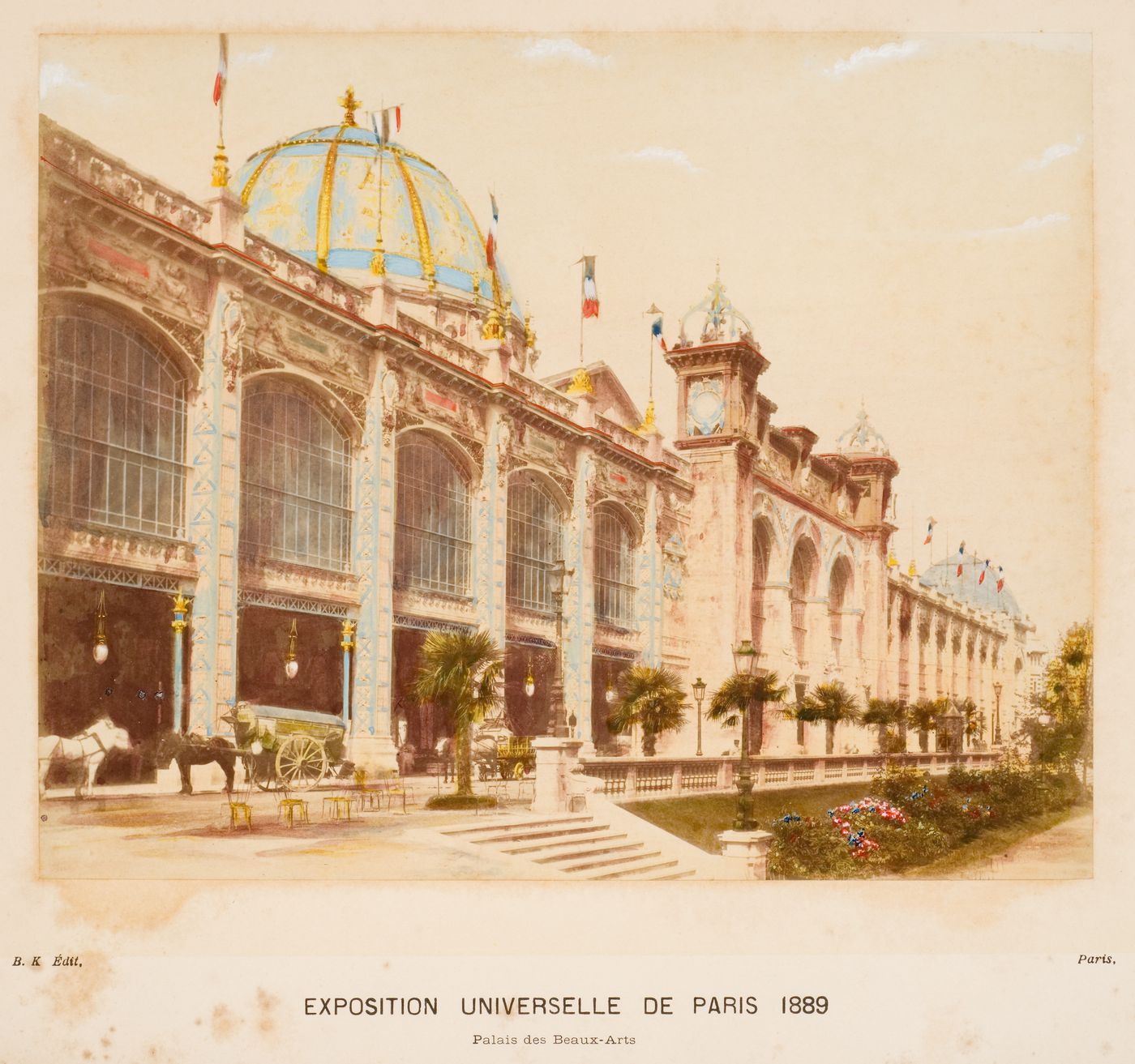 Exterior view of the Palais des Beaux-Arts, 1889 Paris Exposition, Paris, France