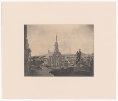 Vue de l'ancienne église de Sainte-Anne-de-la-Pocatière, Québec