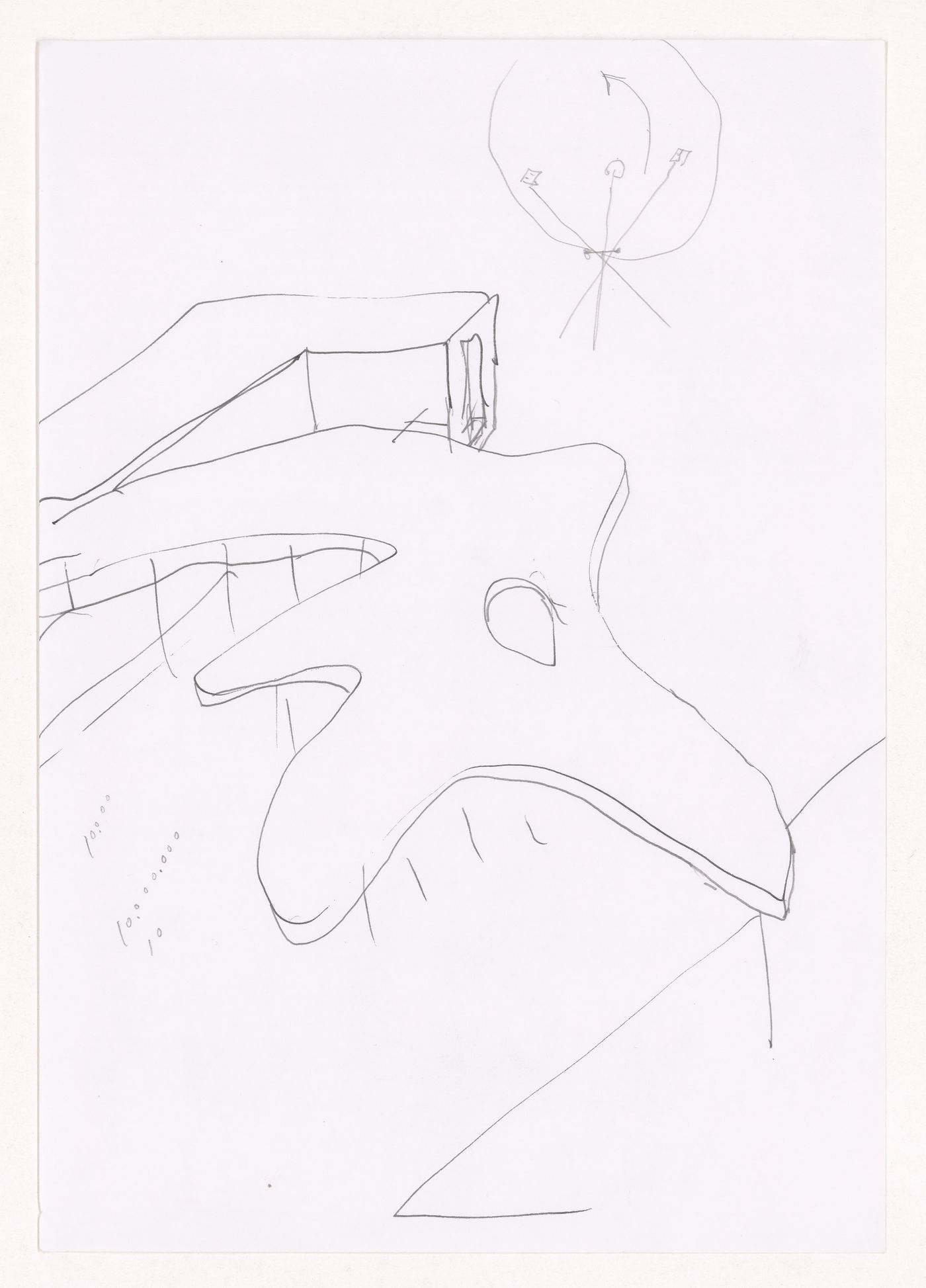 Sketch axonometric view for Estudo Urbanístico da Lagoinha, Belo Horizonte, Brazil