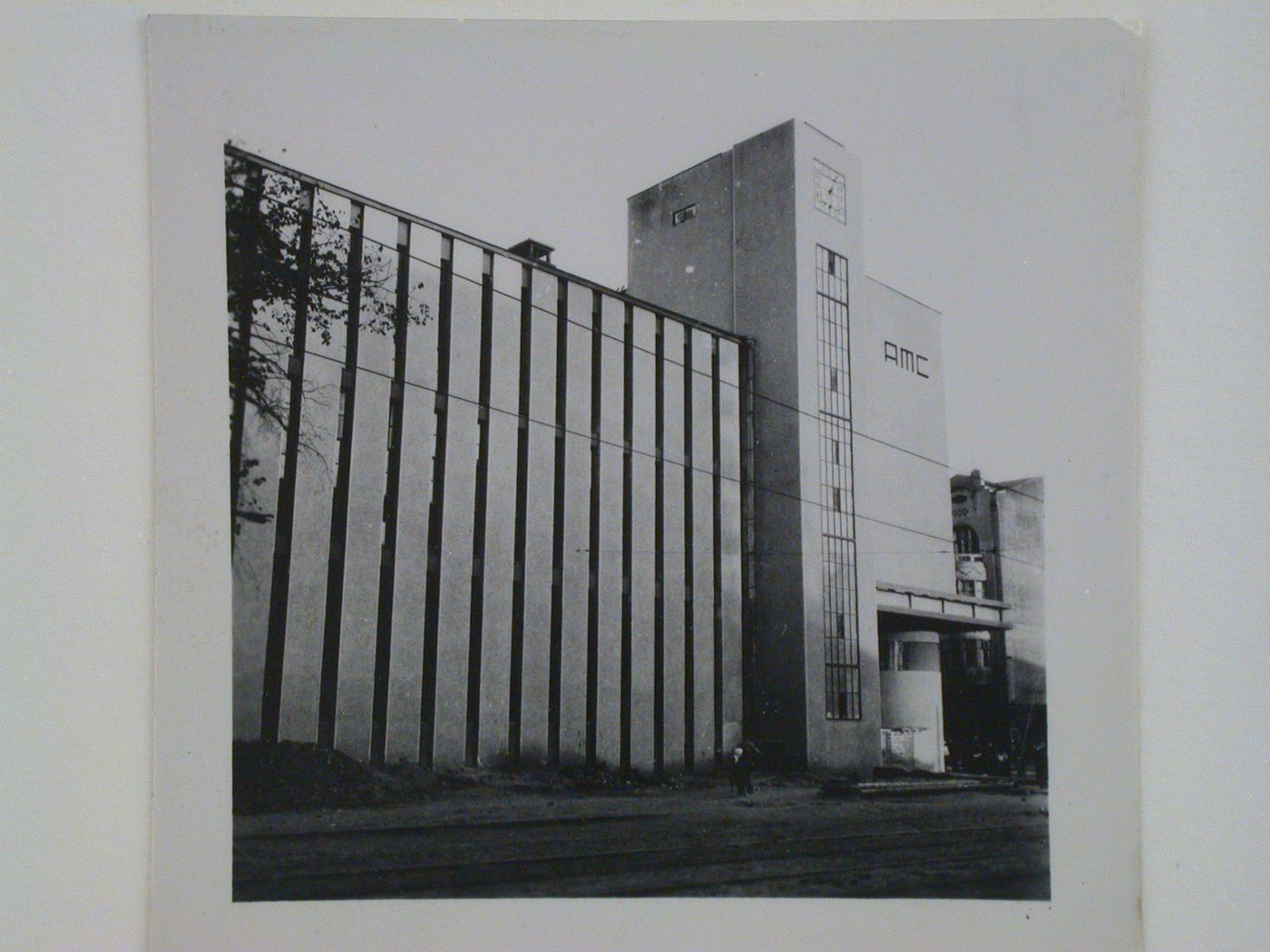 Exterior view of the Automated Telephone Station (ATS), Kharkov, Soviet Union (now in Ukraine)