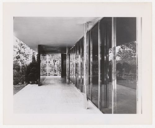 Exterior view of the German Pavilion at the Barcelona International Exhibition of 1929-1930, Spain