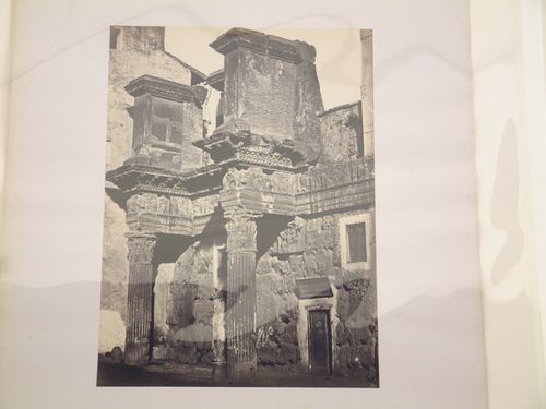 View of the Temple of Pallas and Le Colonnacce, Rome, Italy