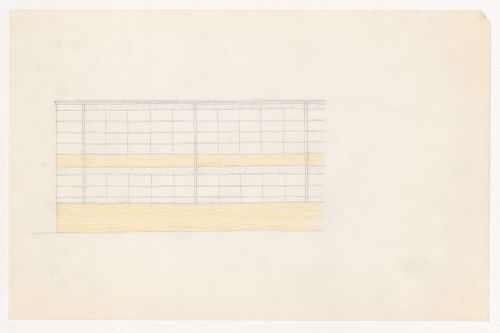 Partial sketch elevation for the Metallurgy Building, Illinois Institute of Technology, Chicago