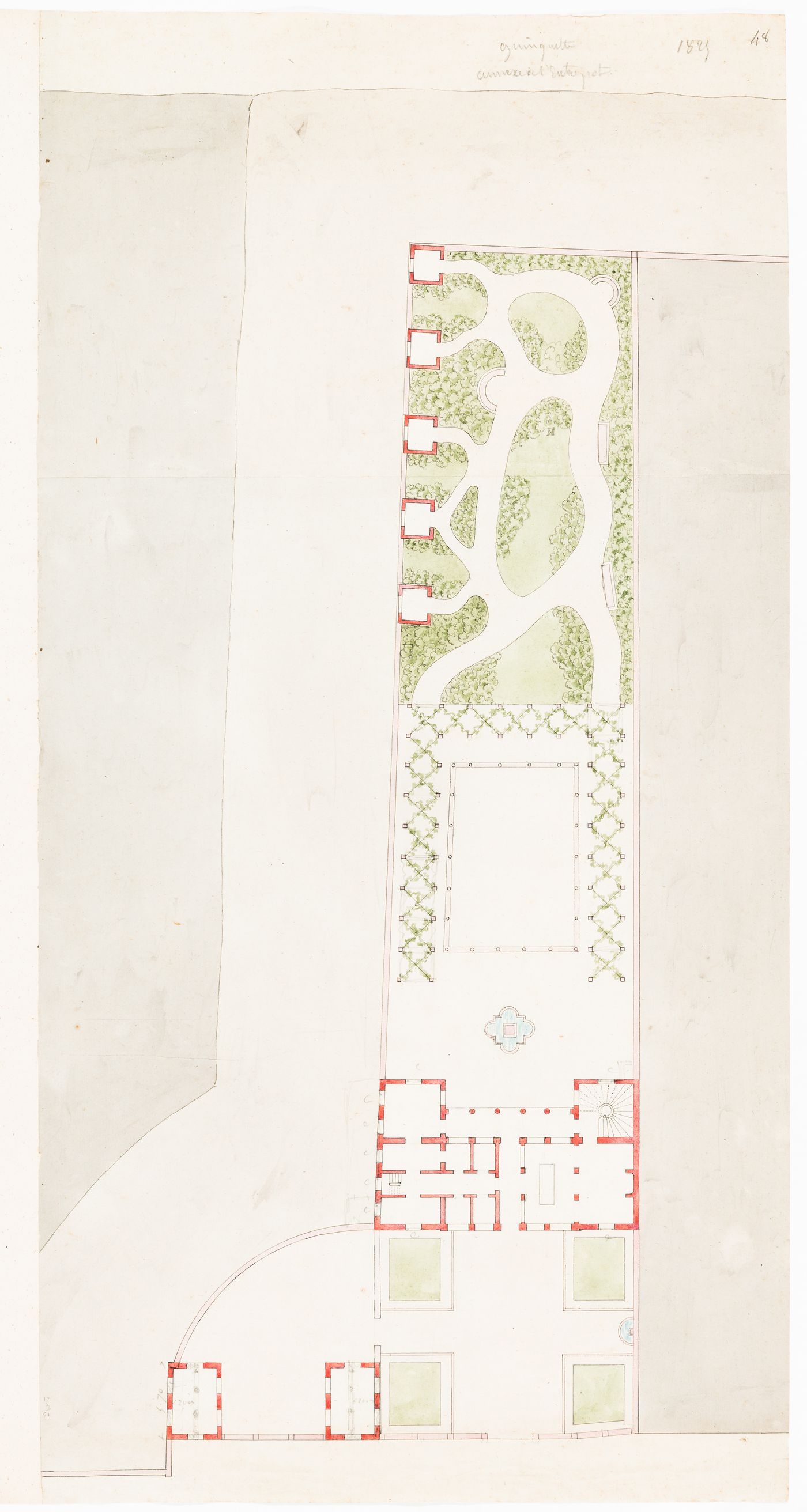 Site plan for a "guinguette"