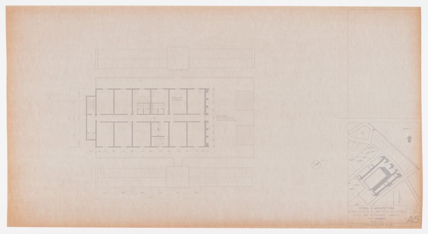 "Il Palazzo" hotel and restaurant complex, Fukuoka, Japan: typical floor plan