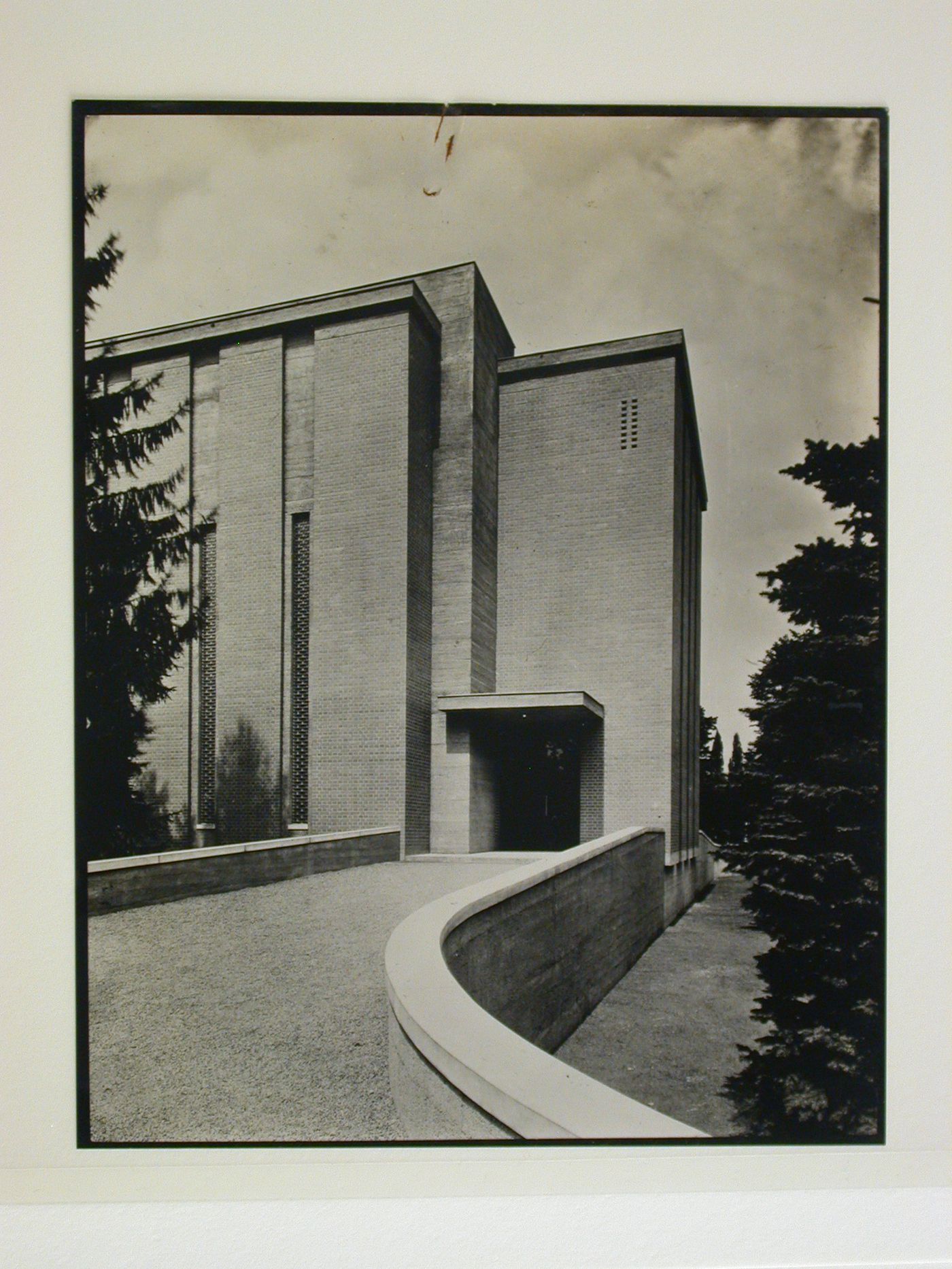 View of a building in Brno, Czecoslovakia (now Czech Republic)