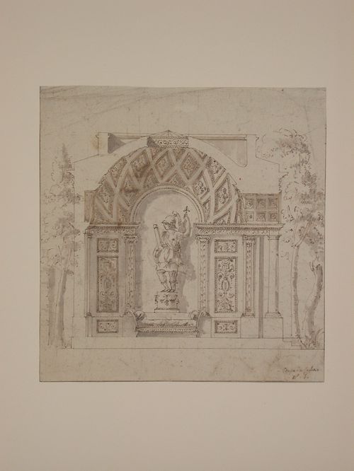 Sectional elevation for a garden pavilion