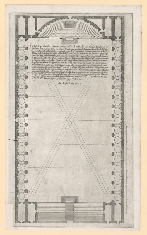Plan of the Cortile del Belvedere, Vatican Palace, Rome