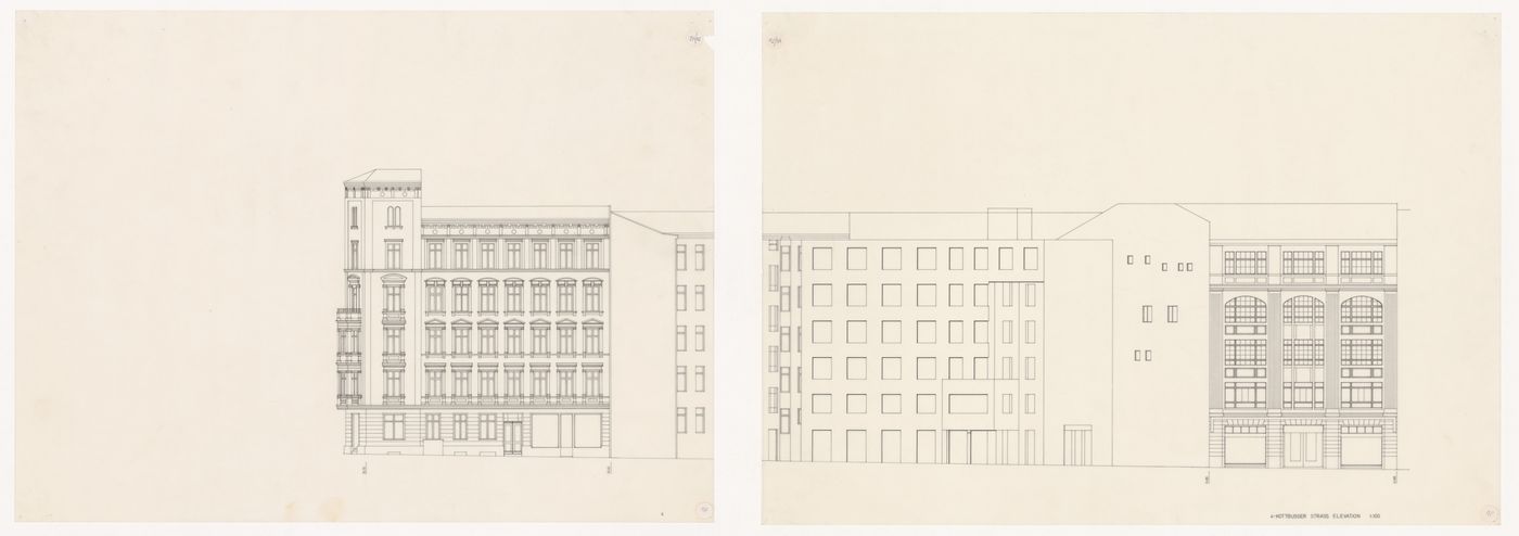 Elevation for Block 11 e 12, Kottbusser Damm [11-12 Kottbusser Damm], Berlin, Germany