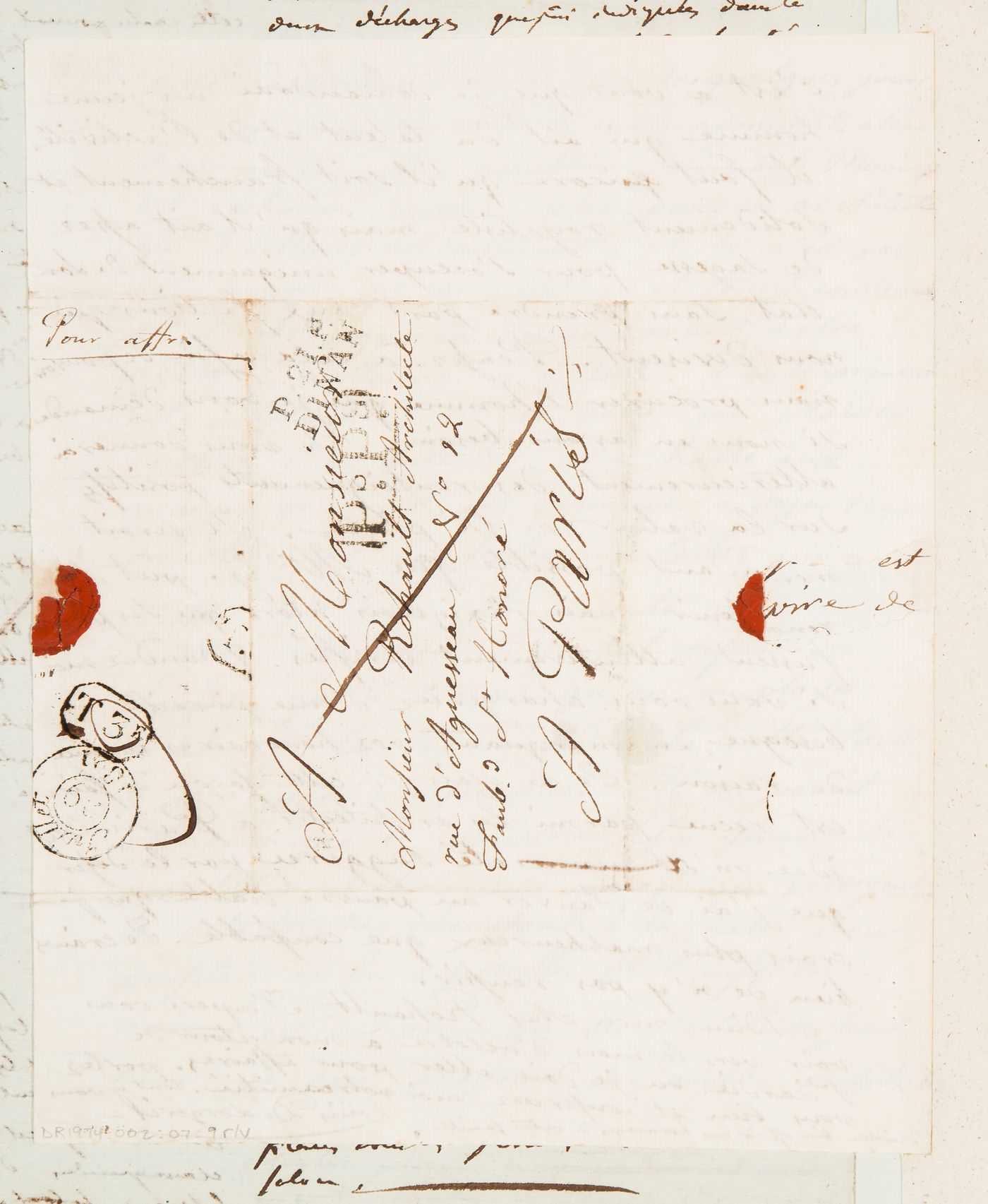 Letter from M. de Lorgeril to Hubert Rohault de Fleury concerning an apartment house for the de Lorgeril family in Rennes and municipal affairs of Rennes, 25 July 1821