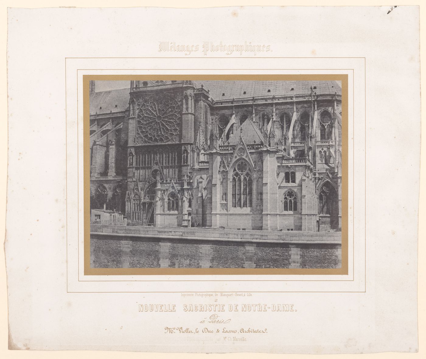 Exterior view of nouvelle sacristie de Notre-Dame, Paris, France